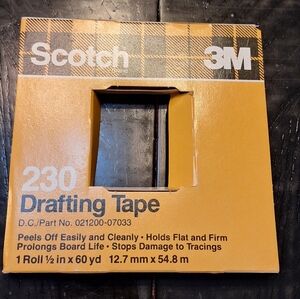 Vintage Scotch Drafting Tape  One 1/2 Inch Roll ~*